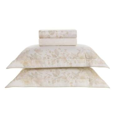 Imagem de Jogo de cama Queen 100% algodão Egípcio 300 Fios Karsten 4Pç, Mariah