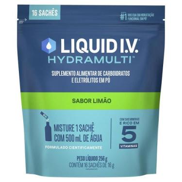 Imagem de Suplemento Alimentar Pó Limão Liquid I.V. Hydramulti Pouch 256g 16 Uni