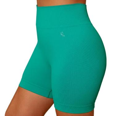 Imagem de Shorts Fitness Benévola Poliamida Academia Sem Costura Leg Legging Sem Transparência Treino Corrida-Feminino