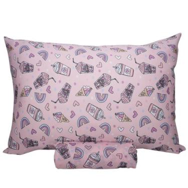 Imagem de Jogo De Lençol Milk Shake Infantil Cama Solteiro Doce Vida Kids 2 Peça