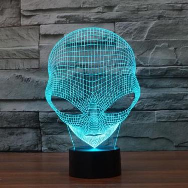 Imagem de LED Night Light Aliens 3D que muda de cor para crianças com base - Yiw