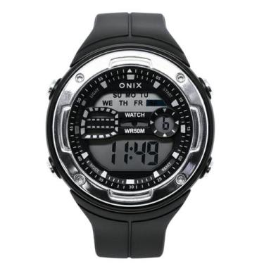 Imagem de Relógio Masculino Onix Digital IT898 Preto e Prata  Resistente à Água 
