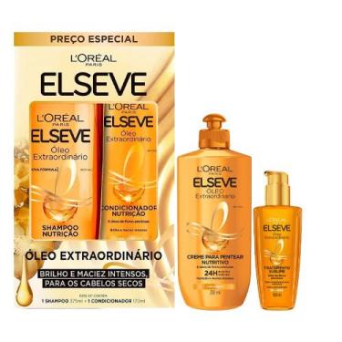 Imagem de Kit Elseve Óleo Extraordinário Shampoo 375ml + Condicionador 170ml + C
