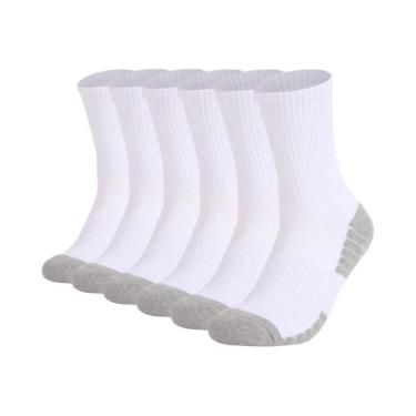 Imagem de Meias Esportivas Masculinas De Algodão Resistente, 3 Pares, Meias Anti