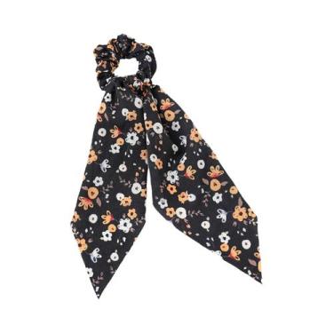 Imagem de Laço De Cabelo Com Estampa Floral Em Cetim, Acessórios Para Mulheres E