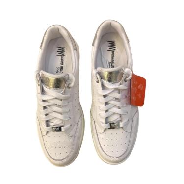 Imagem de Tênis Marina Mello Branco com Prata-Feminino