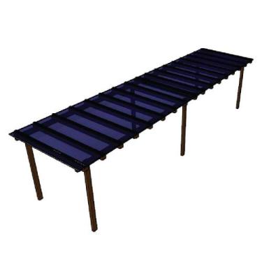 Imagem de Cobertura Policarbonato Alveolar 8,00m x 3,00m - Azul 4mm - RM Policar