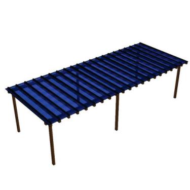 Imagem de Kit Policarbonato Azul 4mm 12,00m x 2,00m - Perfis Naturais - RM Polic