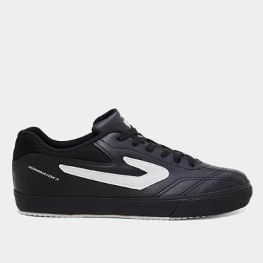 Imagem de Chuteira Futsal Topper Dominator 3 Masculino, Preto, Branco, 41