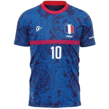 Imagem de Camiseta Filtro UV França Copa Torcedor Retrô Les Bleus-Masculino