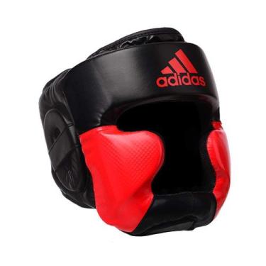 Imagem de Head Guard Adidas Preto/Vermelho, G