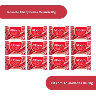 Imagem de Kit com 12 Sabonete em Barra Albany Gelato Melancia 80g