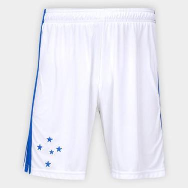Imagem de Calção Cruzeiro I 26/27 Adidas Masculino, Branco, Azul, GG