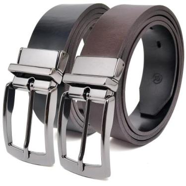 Imagem de Cinto Social Masculino Promoção de Natal - RIJEERO, Preto, Café, 115