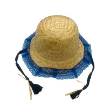 Imagem de Chapéu Infantil Palha Trança Festa Junina Caipira Nf - Duandra Megasto