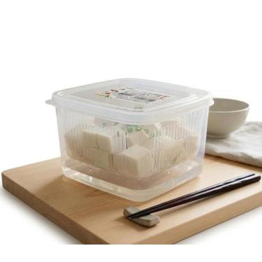 Imagem de Pote Japonês Nakaya 1,1L com Escorredor para Tofu Queijo e Verduras BP