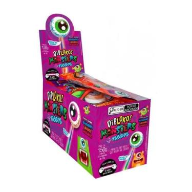 Imagem de Diploko Neon Monsters Olho 10g Embalagem Display 15 Unidades