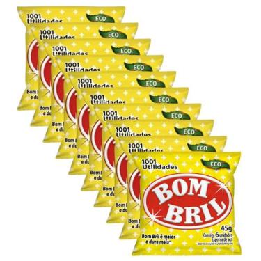 Imagem de Kit com 10 Unidades de Esponja de Aço Bombril 45g