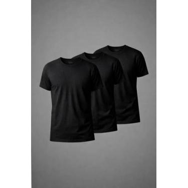 Imagem de Kit 3 Camisetas Básicas Masculinas 100 Algodão Direto da Fabrica - Lua