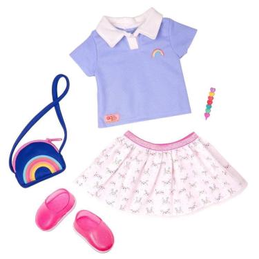 Imagem de Roupa Escolar Com Estampa De Arco-íris - Our Generation