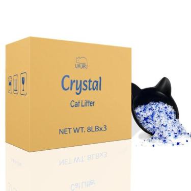Imagem de Areia sanitária para gatos LMJP Crystal 10,9 kg controle de odores sem