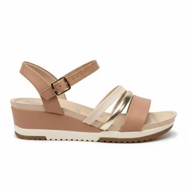 Imagem de Modare Sandália Nude Dourado Creme Feminino Fivela Ajustavel -, 35, Nu