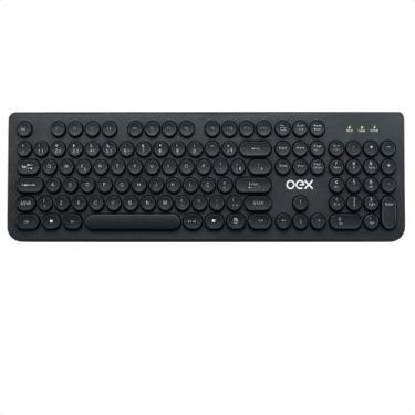 Imagem de Teclado com Fio Pop Oex TC400 Cabo 1,5m Ergonômico Compacto, Preto