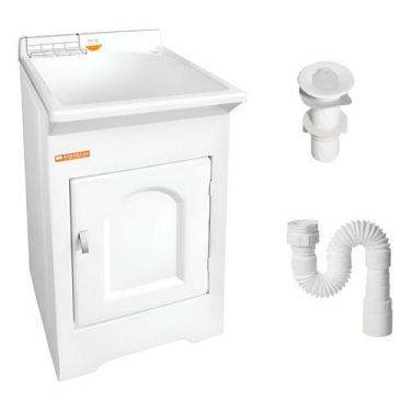 Imagem de Tanque Stilofibras 20l Frontal + Kit Instalação - BRANCO - STILLOFIBRA