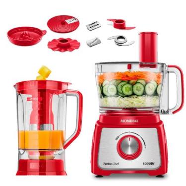 Imagem de Multiprocessador Turbo Chef 9 em 1 Mondial Vermelho 1000W MPN-01-RF, 2