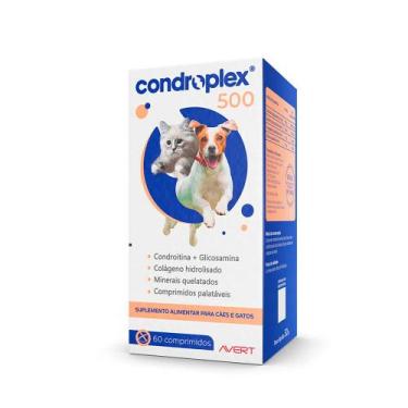 Imagem de Suplemento Alimentar Avert CondroPlex 500 para Cães e Gatos de Pequeno