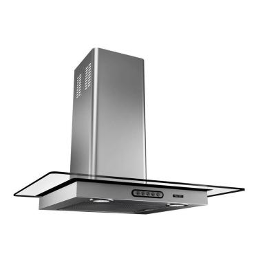 Imagem de Coifa de Parede Terim Vidro Reto Parede Inox 70cm 5 Bocas com Filtro de Alumínio e LED...