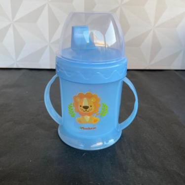Imagem de Copinho para bebê com tampa bico e alça de plástico Chiquinha kids ele