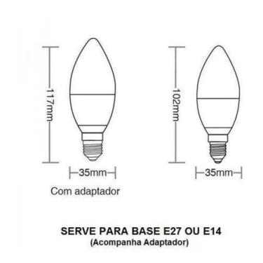 Imagem de Lampada led vela 3w 3000k e14- taschibra