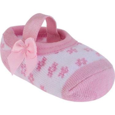 Imagem de Meia bebê feminino flor/rosa pimpolho (00 a 15)