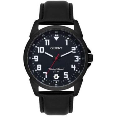Imagem de Relógio Masculino Analógico Couro Orient MPSC1009 P2PX Preto
