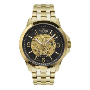 Imagem de Relógio Technos Masculino Ref: 8n24ak/4p Automático Esqueleto Dourado