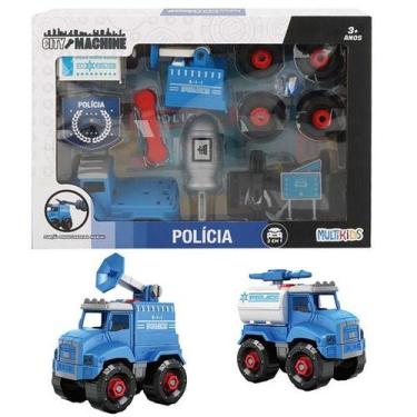 Imagem de City Machine Policia Monte Seu Veiculo Multikids