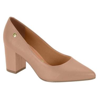 Imagem de Sapato vizzano feminino scarpin salto grosso 1290.500.7286, Nude, 35