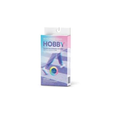 Imagem de Meia panturrilha 3/4 191 15-20 mmhg ponteira fechada rosa hobby - sigv