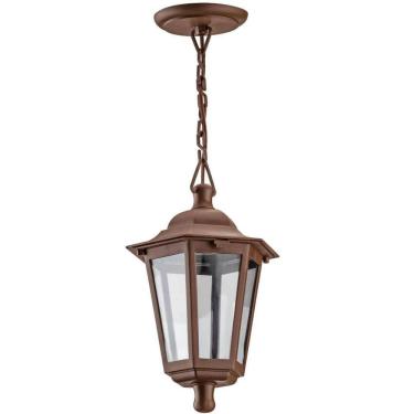 Imagem de Luminária de Teto Lustre Pendente Retrô Grega Cristal Marrom Iluminação Sala de Estar V...