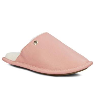 Imagem de Pantufa de couro Feminina Urupema forrada em lã sintética Ref.:21807, 