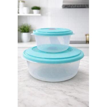 Imagem de Conjunto Potes Plástico 550ml + 2,2L Multiuso Cozinha - SANREMO