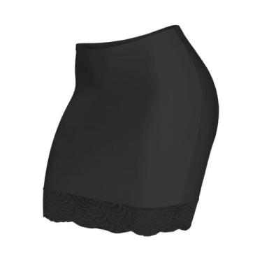 Imagem de Saia Segunda Pele Anágua com Renda Feminina Saiote - QLC SPORT, Preto,