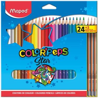 Imagem de Lápis de cor Maped Color Peps Star com 24 cores + 3 lápis HB