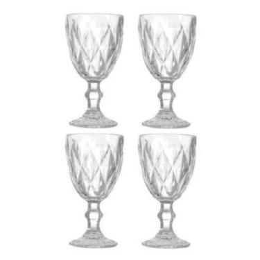 Imagem de Conjunto 4 Taças 340ml Vidro Diamond Transparente