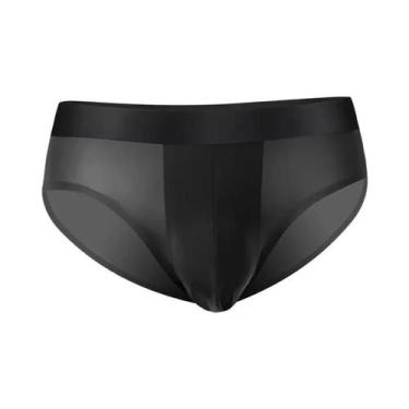 Imagem de Cuecas Boxer Masculinas De Verão Em Seda Gelada Respirável Com Grafeno