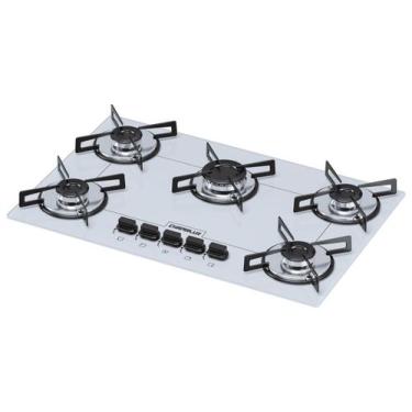 Imagem de Fogão Cooktop Chamalux 5 Bocas Ultra Chama Branco 110v/220v Trempe de 