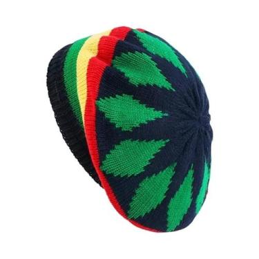 Imagem de Peruca Trançada Jamaicana Unissex Com Gorro De Malha, Boné De Dreadloc