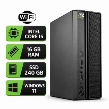 Imagem de Computador Mini Pc Slim i5 Intel Rapido memoria Ram 16GB SSd 240GB Win