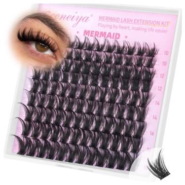 Imagem de Cílios Postiços Geeneiya 10-18mm Wispy à Prova d'Água DIY
